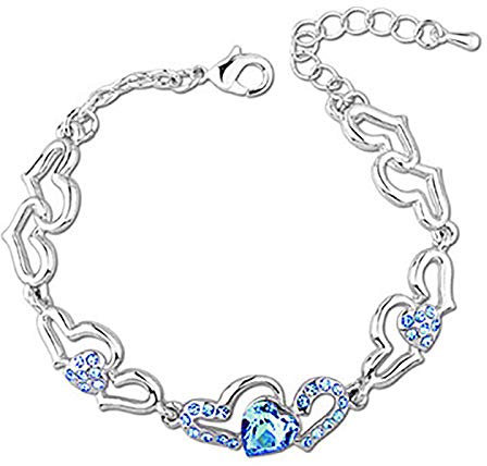 Damenmode herzförmiges Armband Set mit österreichischen Kristallen Beliebter Armbandschmuck