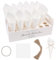 162-teiliges Kraftpapier Kegel Set für Hochzeiten - 60 Kegel, 100 Hanfschnüre, 1 Rolle Doppelseitiges Klebeband, 1 Konfetti Kegelhalter, ideal für Hochzeitsdeko, Süßigkeiten & Blütenkonfetti