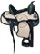 Y&Z Enterprises Westernsattel für Jugendliche, synthetisch, mit Halfter und Brustkragen, 30,5 cm Sitz, Beige