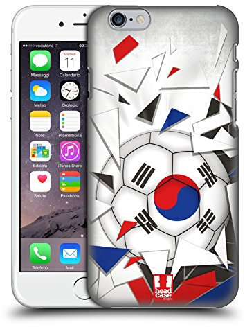 Head Case Designs Südkorea Fussball Glassplitter Harte Rueckseiten Handyhülle Hülle Huelle kompatibel mit Apple iPhone 6 / iPhone 6s
