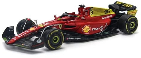 JODIYAAH Bburago 1/43 2022 F1-75 75th Anniversario Giallo Modena #16 Charles Leclerc Lega di Lusso Modello Diecast Auto (F1-75#16)
