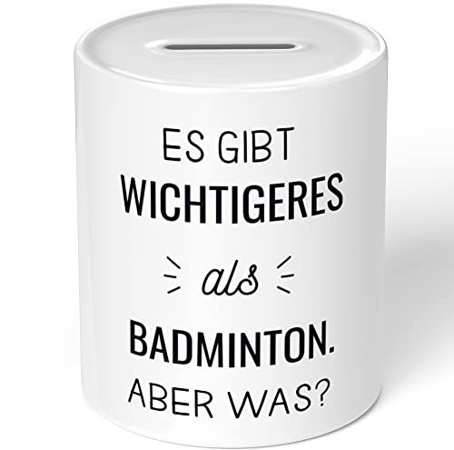 JUNIWORDS Spardose Sparbüchse, Es gibt wichtigeres als Badminton. Aber was? (1009896)