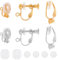 SUNNYCLUE 1 Box 48 Stück Ohrring Konverter Clip On Ohrringe Konverter Komponenten Ohrstecker Zubehör Silikon Ohrring Pads Ohrpolster Nicht Durchbohrte Clip On Konverter Für Die Herstellung von Ohrste