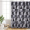HANFU Tenda Doccia 180x180 cm, Tenda per Doccia Polyester Lavabile, Tende Doccia Asciugatura Rapida con 12 Ganci, Tenda Vasca da Bagno per Casa Hotel, Orlo Ponderato, Motivo a Triangolo