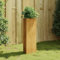 FIRBNUS Jardinière Extérieure 30x26x75 cm Acier Corten Rouillé Résistant aux Intempéries Pot de Jardin Espace suffisant Pot de Fleurs Plantes Légumes Mobilier de Patio Aménager Décorer Balcon