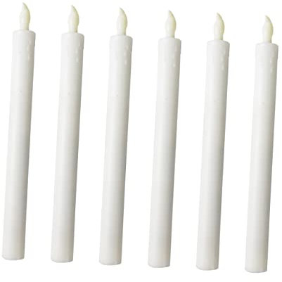 Mikikit 12 weihnachtsdeko weihnachten deko Feuersicher LED-Fensterkerze Kerzenständer Esstischdekoration Esszimmertischdekoration Batterie Pole gefälschte Pfostenlampe