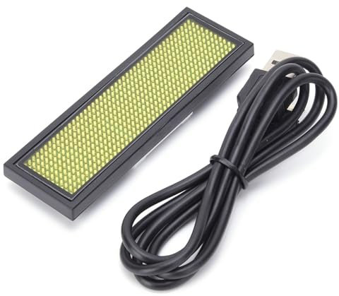 Wiederaufladbares LED-Namensschild-Nachrichtenschild-Display, 11x44 Punktmatrix, nach Oben, Unten, Links, Rechts Bewegen, Blinken, Schnee, Laufschrift, Scrollen, 240-mAh-Akku,