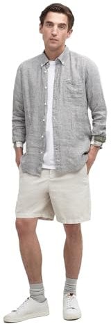 Barbour Men's Linton Tailored Shirt, Olive, XL