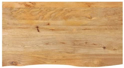 vidaXL Tischplatte, Holzplatte mit Baumkante, Massivholzplatte für Esstisch Couchtisch, Ersatztischplatte, 120x60x2,5cm Massivholz Mango