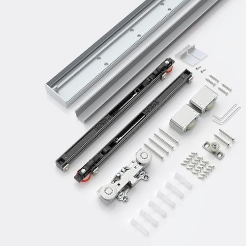 Nuk3y Concealed Sliding Barn Door Hardware with Soft Close (38 Track)