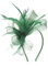 Hotstylezone Bead Loop Feather Fascinator On Headband For Women Wedding Ascot Races (emerald green, one size)