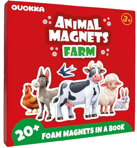 Magnetspel för Barn 2-3 år - Resespel för Barn 3-5 år | 20+ Delar Pussel Bondgårdsleksak - Extra Lång Lekbok - Starka Magneter för Bilaktiviteter