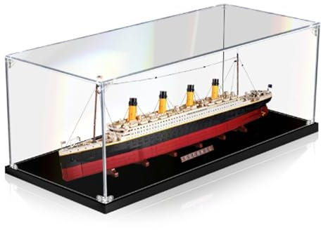 Vitrine en acrylique transparent CHIFENMS pour Lego 10294 Titanic - Boîte de rangement pour (uniquement boîte) (3 mm)