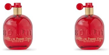 JEANNE ARTHES - Parfum Femme Boum Vanille & Sa Pomme d'Amour - Eau de Parfum - Flacon Vaporisateur 100 ml - Fabriqué en France À Grasse (L'emballage Peut Varier) (Lot de 2)