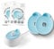The Toothbrush Thing: Electric Toothbrush charger cover. Compatible with Oral-B. No more gunk, improves hygiene, charger friendly (Pastel Blue)