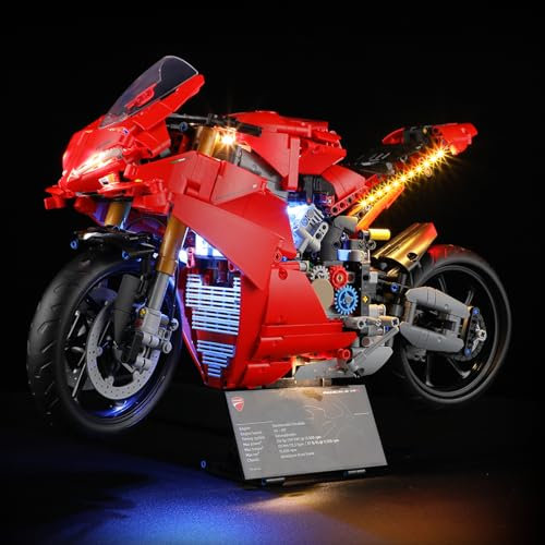 LIGHTAILING Licht-Set Für Lego-42202 Ducati Panigale-V4-S Motorrad - Led-Beleuchtungsset Kompatibel Mit Lego Bausteinen Modell - Modell Set Nicht Enthalten