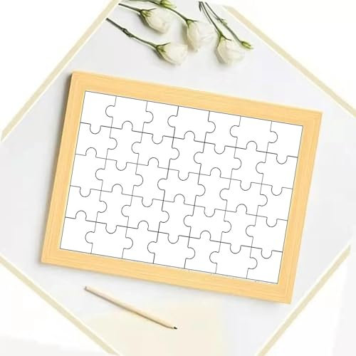 Personalisierte Foto-Puzzle 35 Teile Individuelles Puzzle mit eigenem Foto, Personalisiert Holz Puzzle mit Fotorahmen, Fotogeschenk für Jahrestag Geburtstag Weihnachten Valentinstag