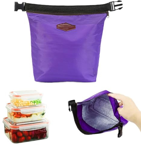 Piccole borse per il pranzo isolate, borsa da pranzo isolata a perdita con fibbia & manico sacca termica impermeabile portatura portatile mantieni gli alimenti caldi/freschi per 2-4 ore per la s