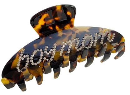 The RPZL Premium Acetate Big Hair Accessory | Oversized Claw Clip for Thick and Thin Hair | Stylish Hair Jaw Clip for Women and Girls (Boy Mom Tortoise)