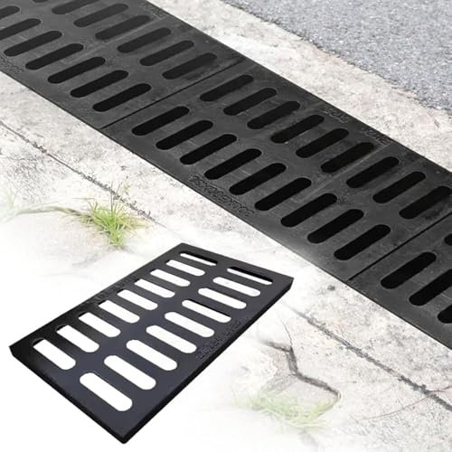 CucCe Drainage channel cover plate Gutter Covers For Indoor And Outdoor Use, Ductile Iron Rain Gutter Covers, Gutter Grates For Driveway/residential Use drainage channel