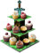 Foneso Tortenständer aus Karton, 3-Schichten Cupcake-Ständer, Cupcake Ständer，Dessert Turm Halter, Partyzubehör für Hochzeit Geburtstag Party Kuchen Brötchen Torten Etagere