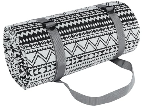 Generico Faltbare Picknickdecke, 145 x 200 cm, tragbare Faltmatratze – extra große Sandmatte mit Transport, für Wandern, Camping,