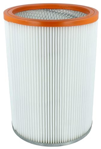 vhbw Faltenfilter kompatibel mit WAP EC 850-E | EC 850, M1, M2L, M2S/FA, M2, Turbo M1 Staubsauger - Patronenfilter Orange Weiß