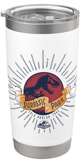 Jurassic Park Logo Sunburst Stainless Steel Insulated Tumbler