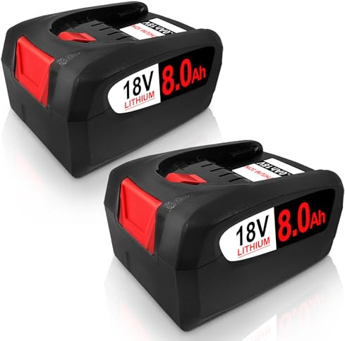 8000mAh Ersatzakku für Bosch Akku 18V PBA PSB PSR Kompatibel mit Bosch 18V Akku AL1810CV, AL1815CV, AL1830CV, für Haus und Garden System Grün Werkzeuge (2 stück)