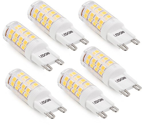 LEDGLE 5W G9 LED Lampen Warm Weiß ersetzt 50W Halogenlampen 360° Abstrahlwinkel 6er Pack LED Birnen