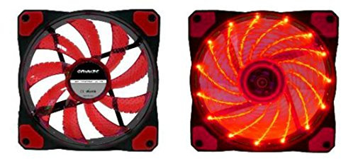 gammec Fg15re pour boitier, 15 LED, lumière Rouge, Ventilateur de 12 cm