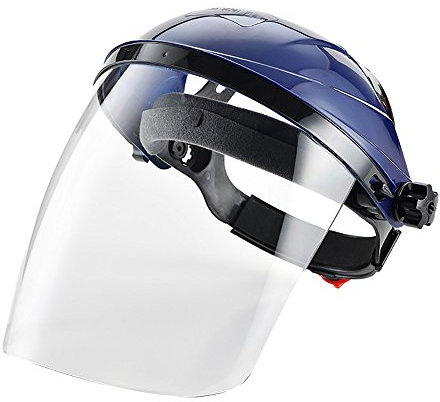 Máscara de seguridad con visera y protector transparente