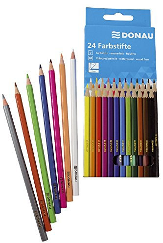 Donau 3810001-99 Farbstifte, Kartonetui, 24 Farben