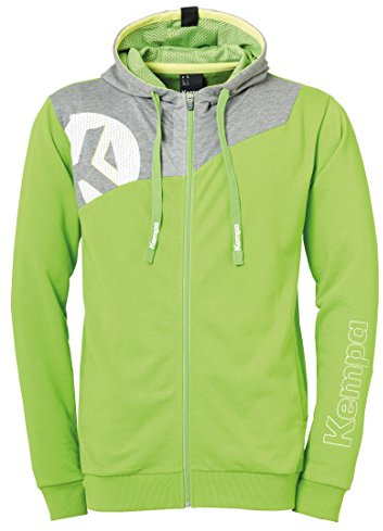Kempa Herren Core 2.0 Kapuzenjacke Oberbekleidung, hope grün/dark grau melan, L