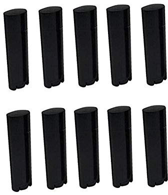 10PCS 4.5g/0.15oz Black Empty Refill Plastic Oval Deodorant Lip Gloss Balm Tube LipStick Chapstick Sample Packing Vials Holder Bottles Cosmetic DIY Beauty Tool with Twist Bottom and Top Cap