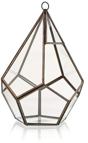 Ancient Wisdom Glass Terrarium -Large Pentagon -GTER-02