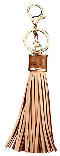 JOUDOO GJ004 Porte-clés en cuir avec pompons pour sac à main, portefeuille, voiture 20,3 cm
