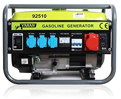 Varan Motors - 92510 Benzin Stromerzeuger 2,3 kVA 1x 400V 3x 230V 1x 12VDC Elektrischer Generator