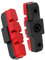 P4B | 2 Stück Hydraulik Power Pads für Magura in Rot - 50 mm | Geräuscharme Bremsbeläge für Magura Felgenbremse