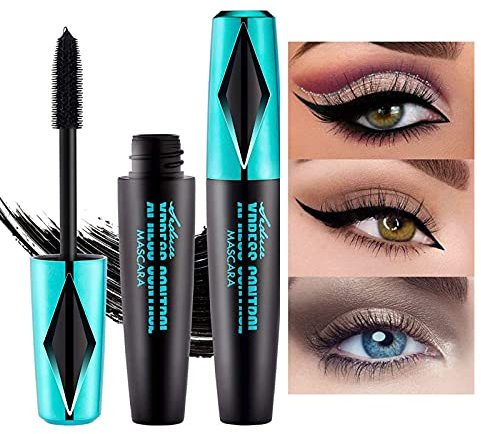 Mimore Vegane Wimperntusche für empfindliche Augen Den ganzen Tag dauern Wasserdichte wischfeste Wimpern-Wimperntusche Bestes Wimpern-Make-up zur Verlängerung und Volumenverbesserung (schwarz)