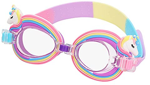 Hifot Lunettes de Natation pour Enfant Lot de 1 Paires Lunettes de Piscine Antibuée Aucune Fuite Anti-UV Longueur avec Pince-Nez Réglable Lunette Piscine Enfant pour Fille Garçon 3-13 Ans