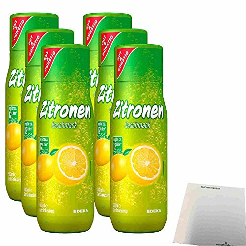 usy Bundle für Gut & Günstig Zitrone Getränkesirup 6er Pack (6x500ml Flasche) + usy Block