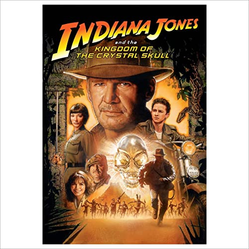Indiana Jones And The Kingdom of the Crystal Skull Filmplakat, Metall, Aluminium, Wandkunst, Türschild, Filmzimmer, Männerhöhle, fast A4, 280 x 190 mm