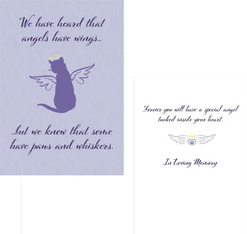 Dog Speak We Have Heard That Angels Have Wings ... Some Have Paws and a Tail Cat Card - Rainbow Bridge Trauerkarte