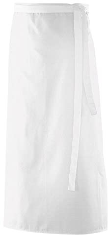 EXNER Vorbinder, Gastro-Schürze, Küchen-Schuerze, 100% Baumwolle, B 90 x H 60 cm, Farbe weiß