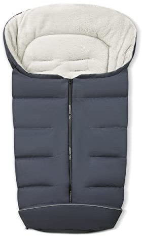 ABC Design Winterfußsack - gepolsterter Fußsack für kühlere Temperaturen - variable Anpassung an den Gurt des Kinderwagens (lake)