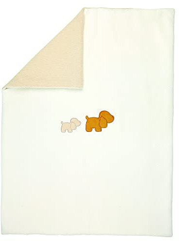 Nattou Kuscheldecke für Babys, Hund Charlie, 75 x 100 cm, Vegan, Baumwolle/Polyester, Weiß