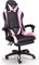 TRISENS Sedia da gioco con poggiapiedi – Sedia da ufficio ergonomica regolabile – Sedia direzionale per gamer, Computer Office Chair, Sedia da scrivania, sedia da ufficio, colore: nero/rosa