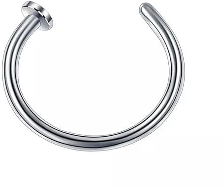 8mm titanium open nose ring