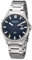 REGENT Herrenuhr 10 Bar Stahl/Blau 11150776